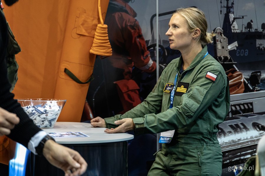 Strefa wystawców. Pierwszy dzień 23. Międzynarodowych Targów Morskich i Militarnych BaltExpo w AmberExpo (fot. Kamil Złoch)