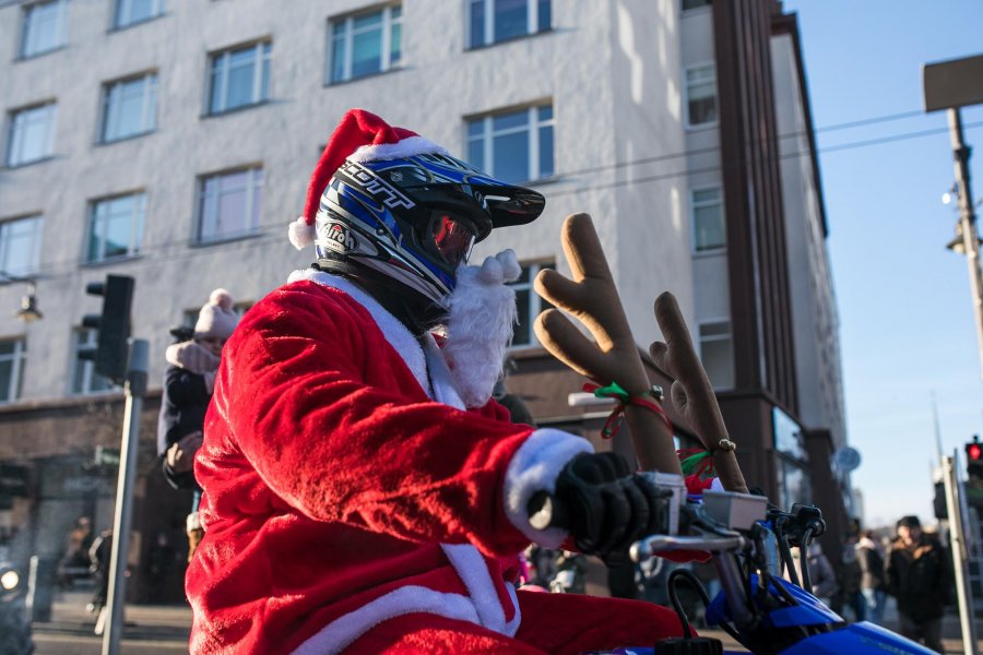 Mikołaje na motocyklach w Gdyni, fot. Karol Stańczak