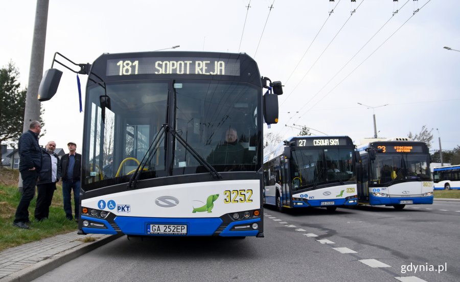 Pierwszy przejazd przegubowego trolejbusu na linii 181 łączącej Gdynię z Sopotem, fot. Kamil Złoch