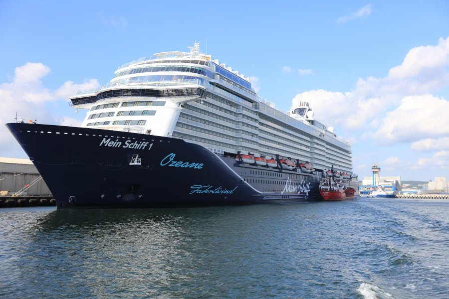 Wycieczkowiec wpływa do portu