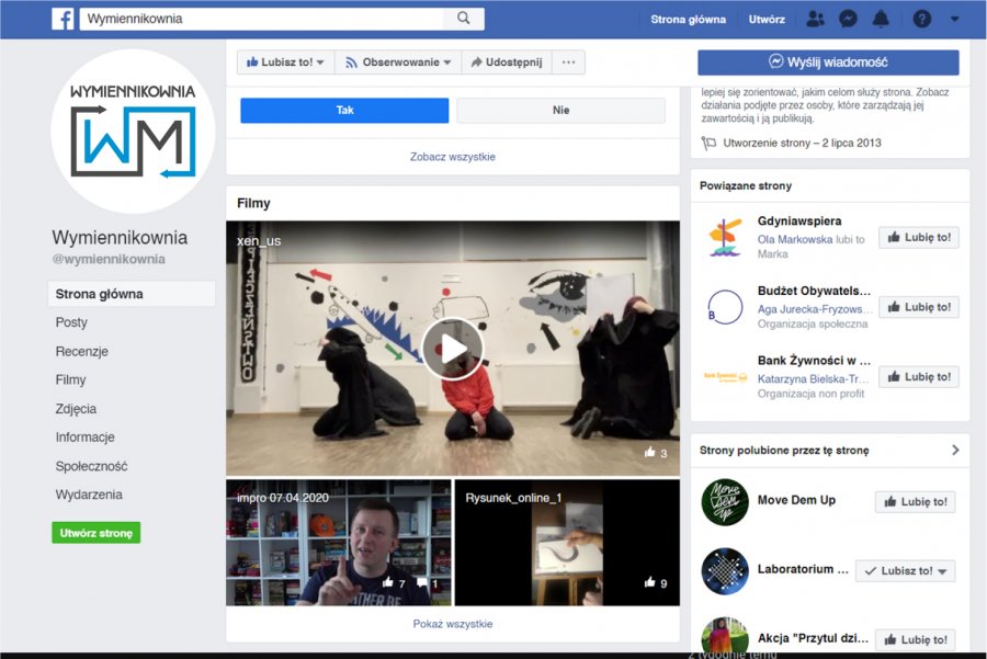 W czasie lockdownu zajęcia można było śledzić na Facebooku Wymiennikowni // arch. Laboratorium Innowacji Społecznych