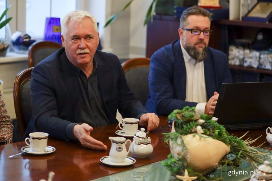 Spotkanie Komitetu Organizacyjnego. Na zdjęciu prof. dr hab. Jerzy Kojkoł, dziekan Wydziału Nauk Humanistycznych i Społecznych, AMW w Gdyni i prodziekan Wydziału Zarządzania WSAiB