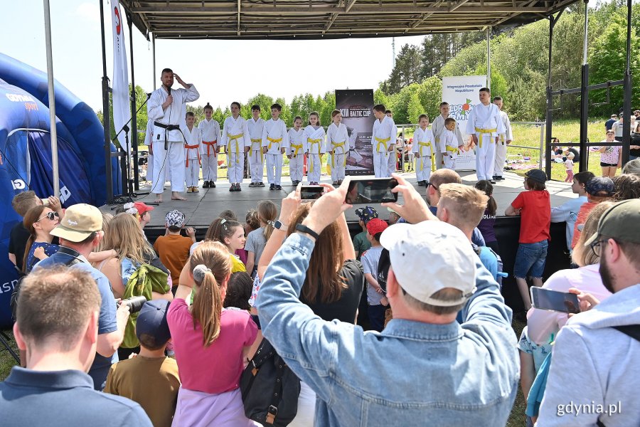Pokaz karate w wykonaniu dzieci