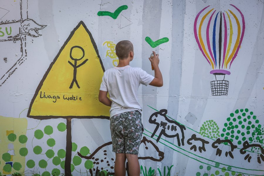 Mural na tyłach budynku Chwarznieńska 36 // fot. Karolina Misztal-Świderska