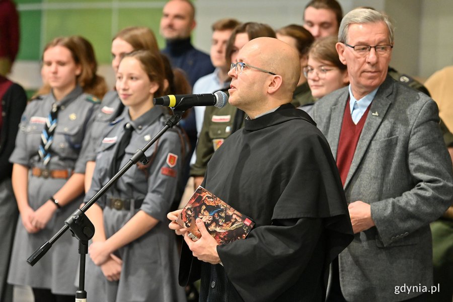 Przywitanie uczestników miejskiej wigilii. Fot. Michał Puszczewicz