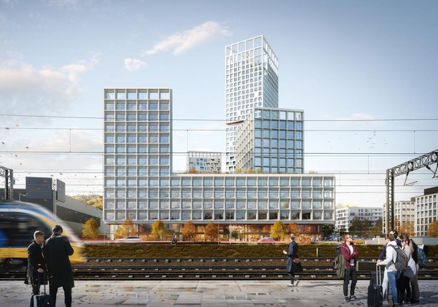 Zwycięska koncepcja kompleksu mieszkaniowo-usługowego przy ul. Kieleckiej, Grupa5 Architekci, mat. prasowe Allcon Osiedla