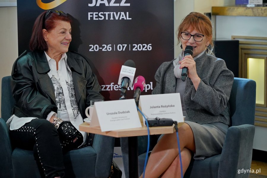 Urszula Dudziak &ndash; dyrektor artystyczna Energa Ladies&rsquo; Jazz Festivalu podczas briefingu zapowiadającego 22. edycję wydarzenia