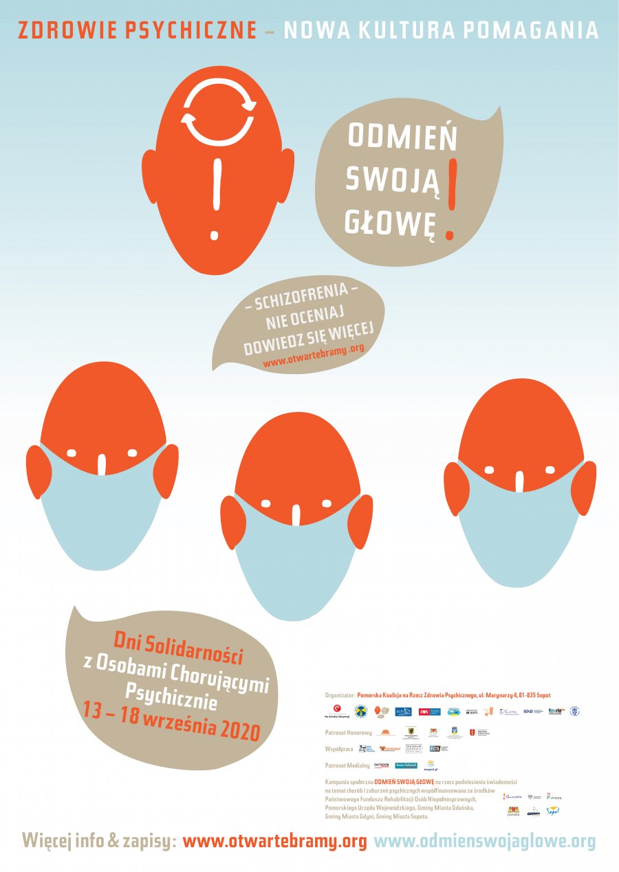 Plakat Trójmiejskich Dni Solidarności z Osobami Chorującymi Psychicznie // mat. prasowe