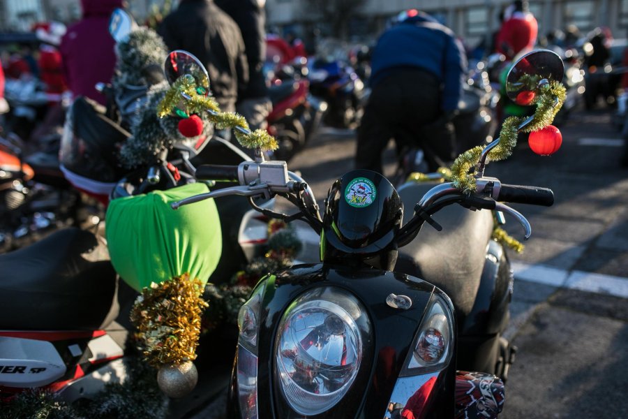 Mikołaje na motocyklach w Gdyni, fot. Karol Stańczak