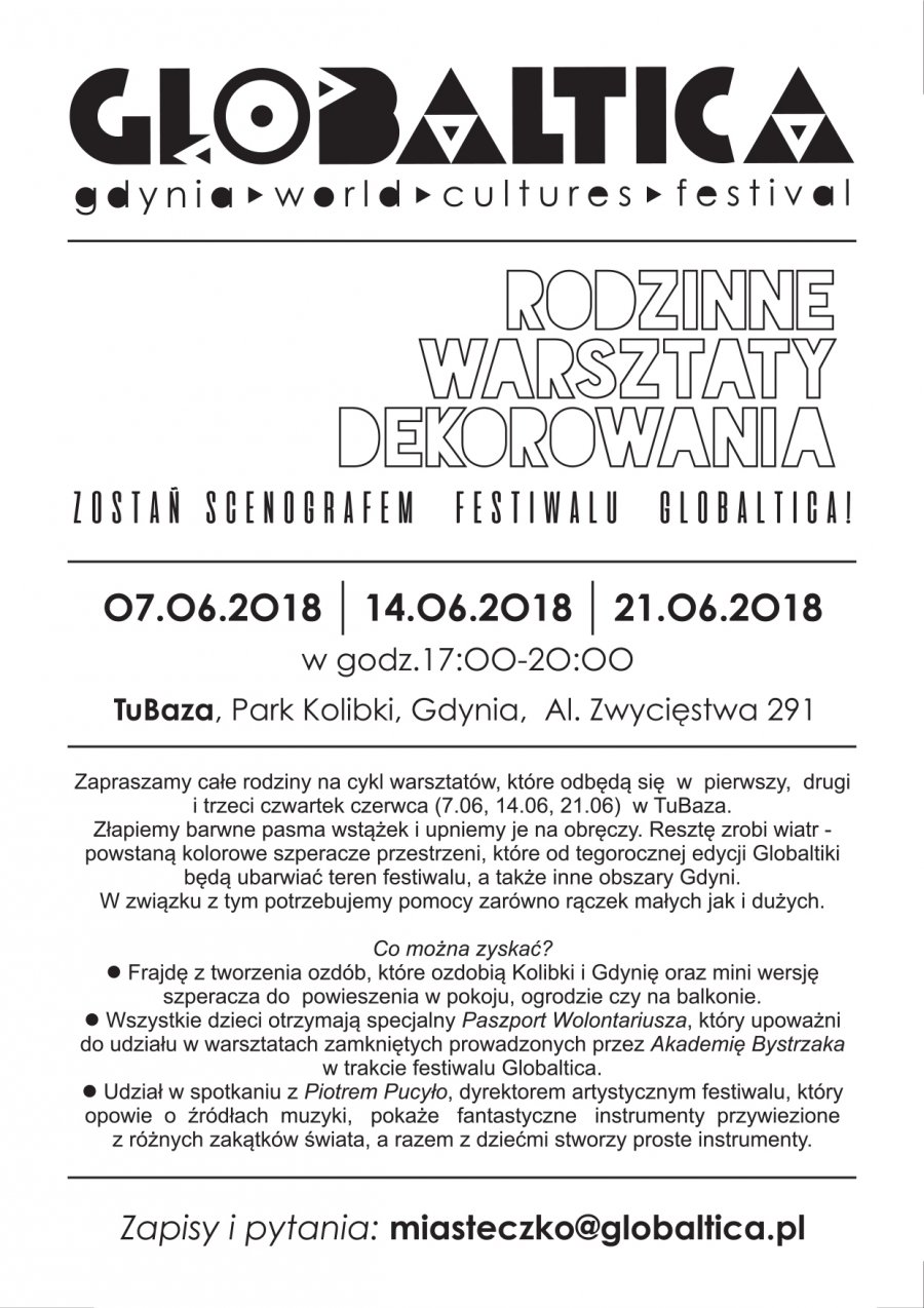 Ulotka na temat warsztatów w TuBazie, mat. prasowe