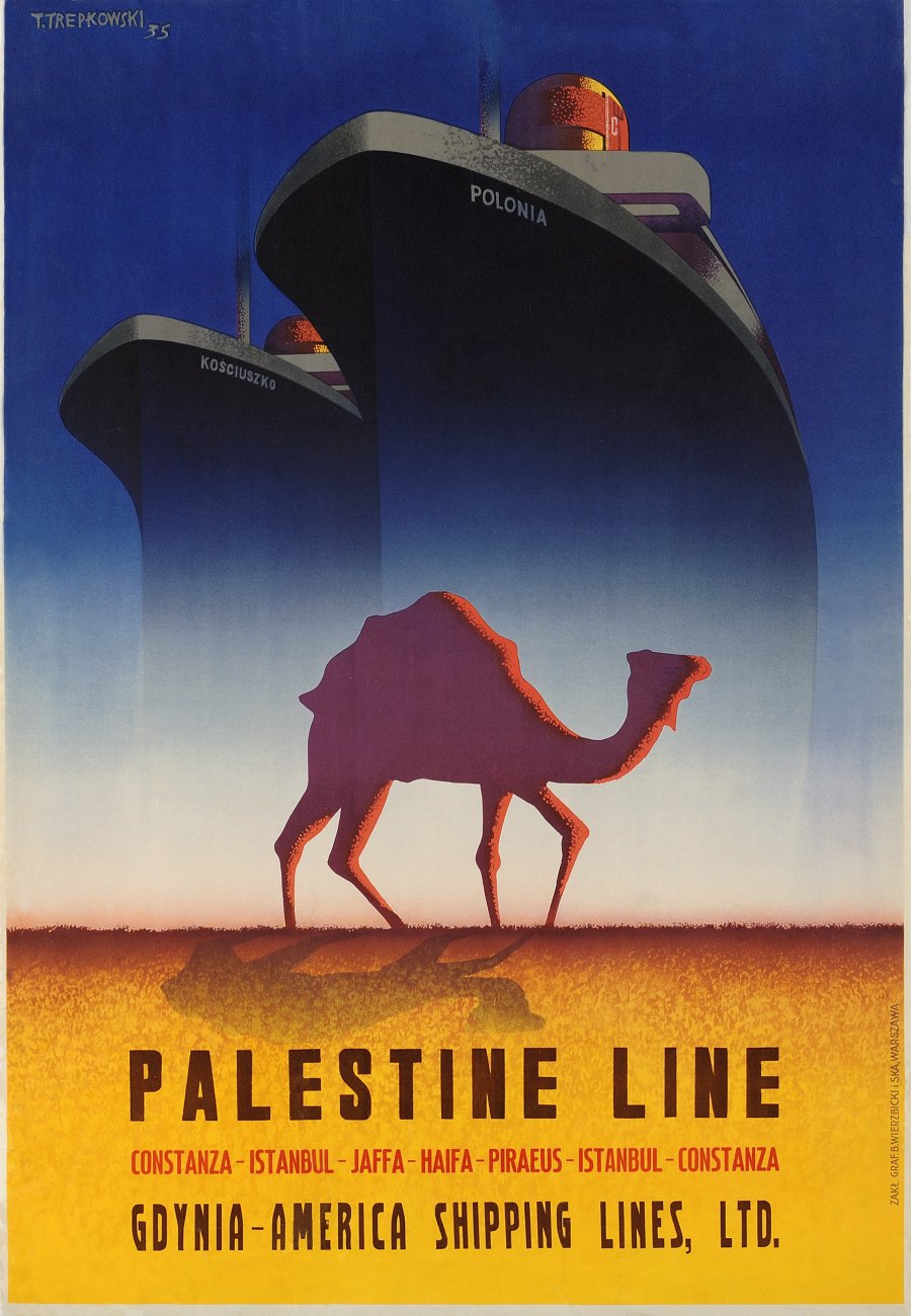 Tadeusz Trepkowski, Palestine Line, plakat, AoP