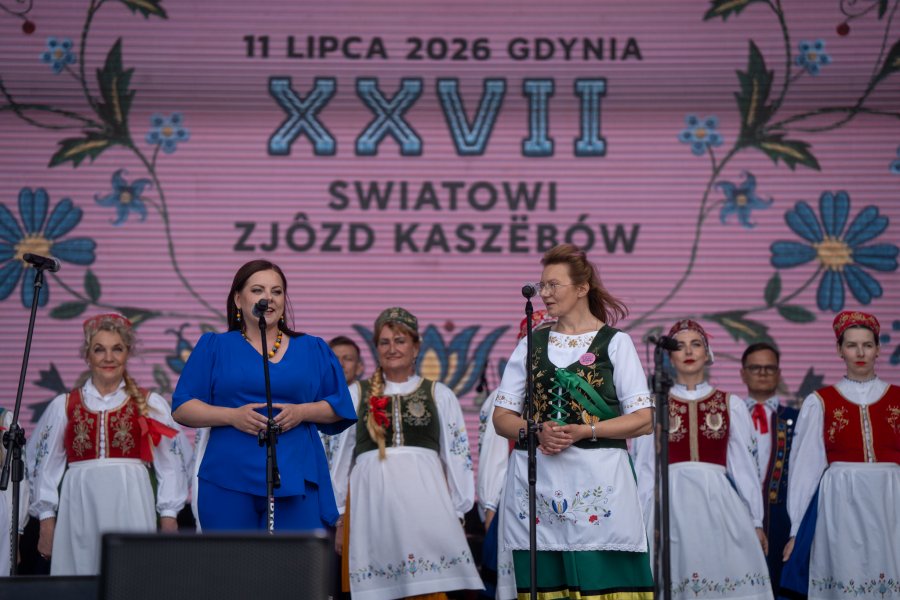 Gości XXVII Światowego zjazdu Kaszub&oacute;w powitała prezydent Gdyni Aleksandra Kosiorek 
