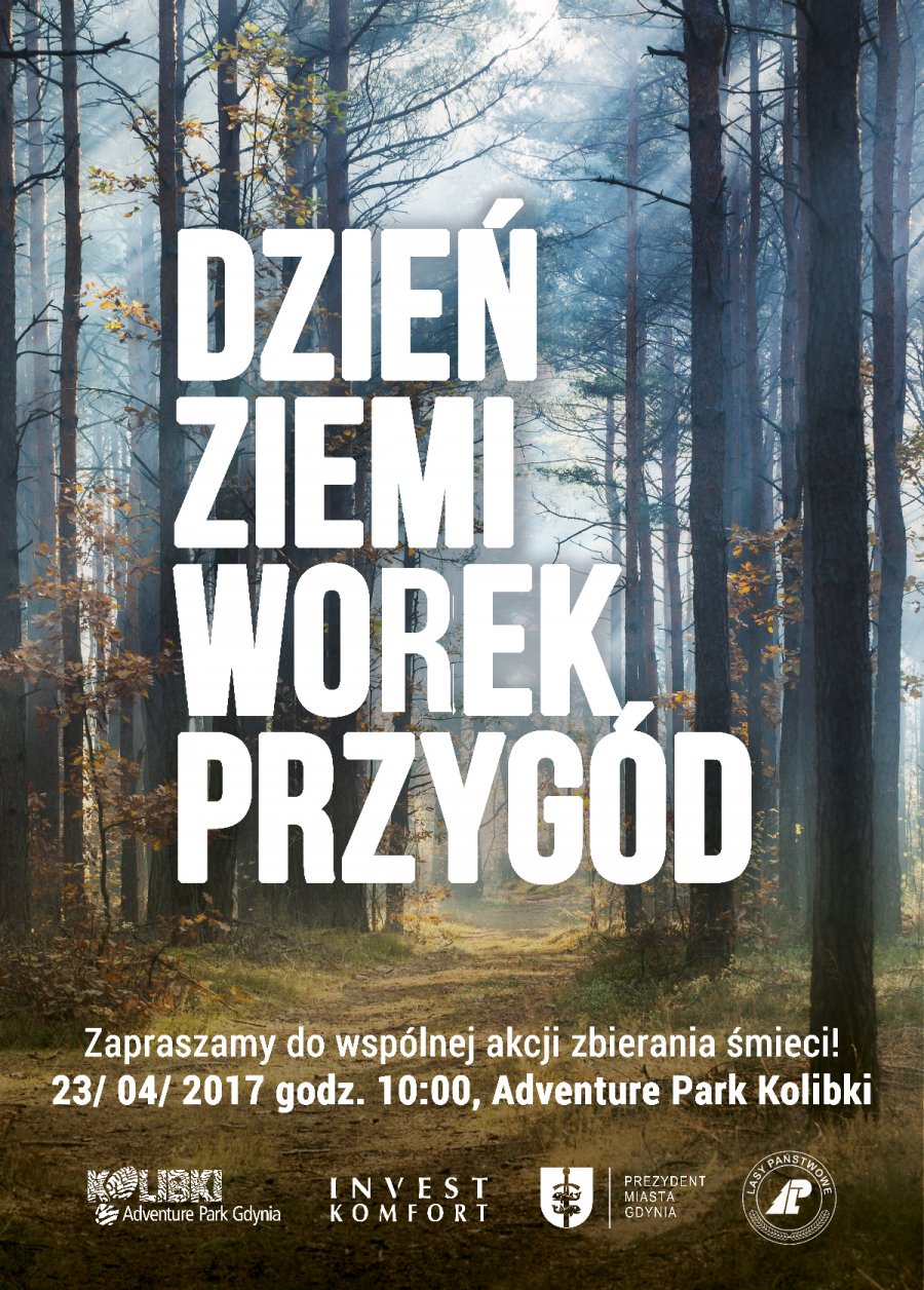 Plakat promujący akcję "Worek przygód"