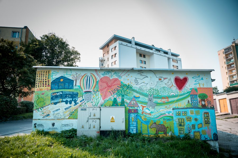 Mural przy ul. Uczniowskiej stworzyli mieszkańcy Witomina // fot. Jacek Klejment