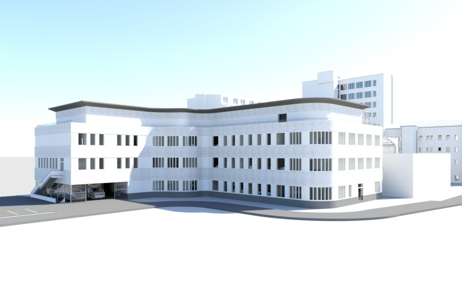 Wizualizacja rozbudowy i przebudowy Szpitali Pomorskich // materiały prasowe