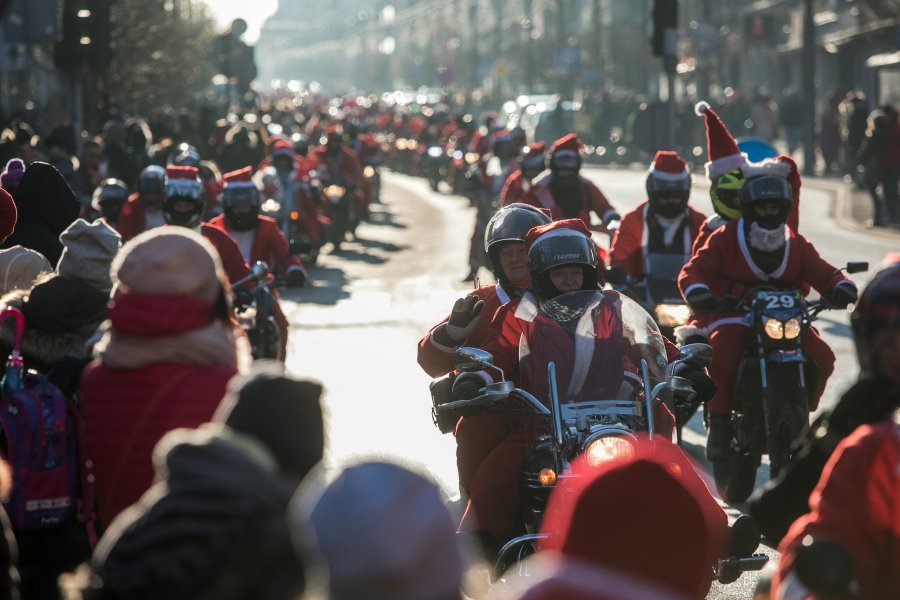 Mikołaje na motocyklach w Gdyni, fot. Karol Stańczak