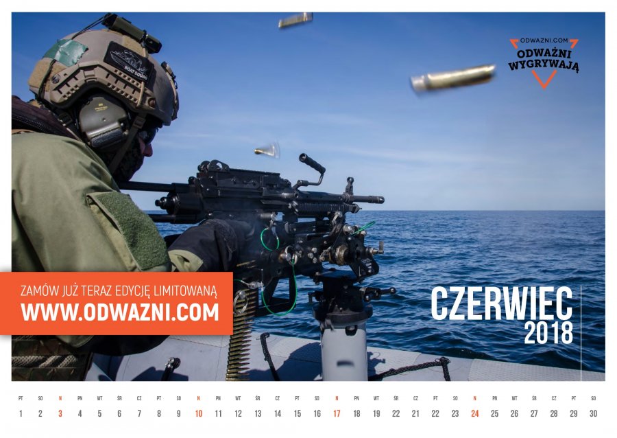 Unikatowy kalendarz, wersja limitowana "Odważni dla Odważnych 2018"