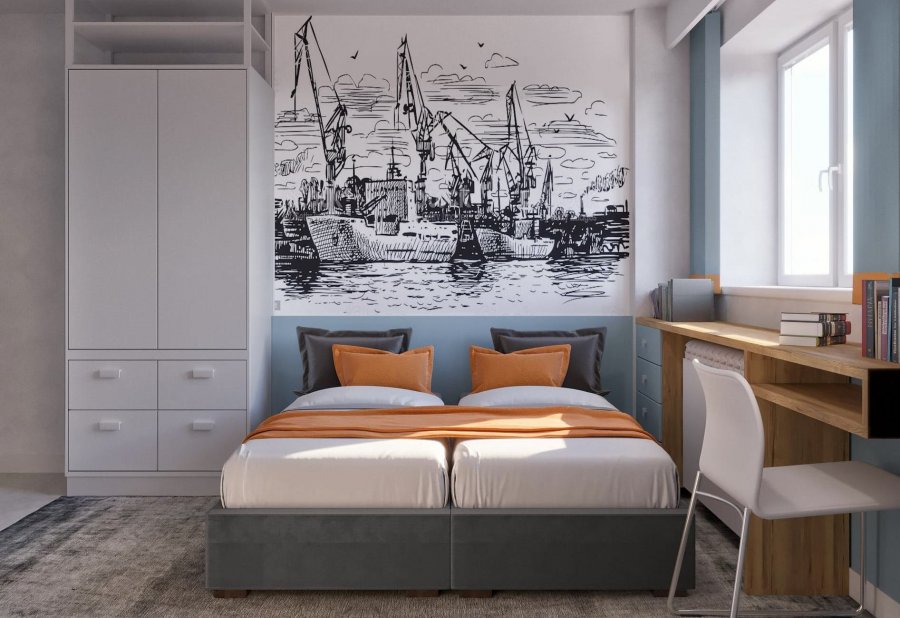 ApartGdynia, widok na jeden z pokoi