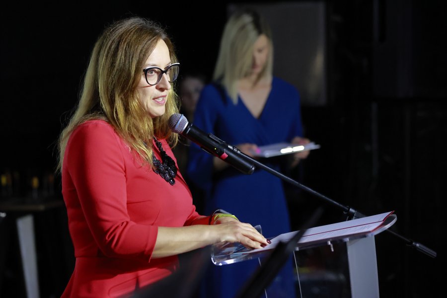 Agnieszka Owczarczak - przewodnicząca Rady Miasta Gdańska podczas gali wręczenia Nagrody Smart Metropolia im. Pawła Adamowicza // fot. Grzegorz Mehring