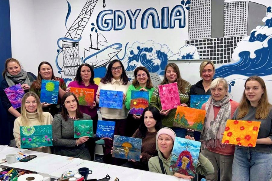 Na zdjęciu warsztaty kobiet z Nataliią Gurinenko (mat. Urząd Miasta Gdyni)