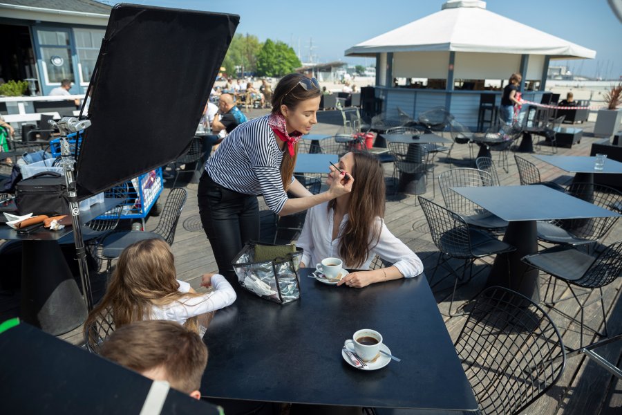 Zdjęcie z prac nad teledyskiem do piosenki „Gdynia moje miasto” // fot. Paweł Wyszomirski