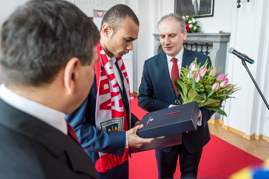 Marcus da Silva - został dzisiaj oficjalnie Polakiem fot. Dawid Linkowski