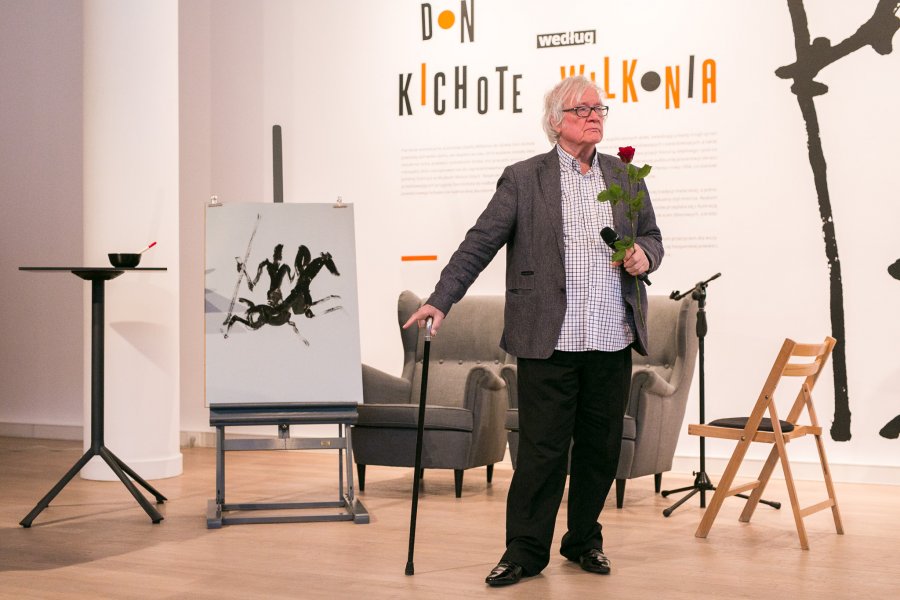 Otwarcie wystawy prac Józefa Wilkonia w Muzeum Miasta Gdyni.