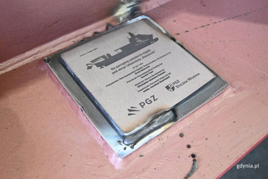 Stępka pod okręt  &bdquo;Ratownik&rdquo; (fot. Magdalena Starnawska)