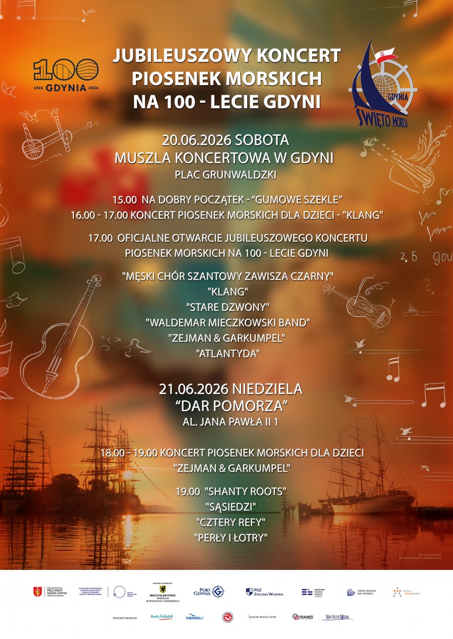 Koncert jubileuszowy piosenek morskich na 100-lecie Gdyni