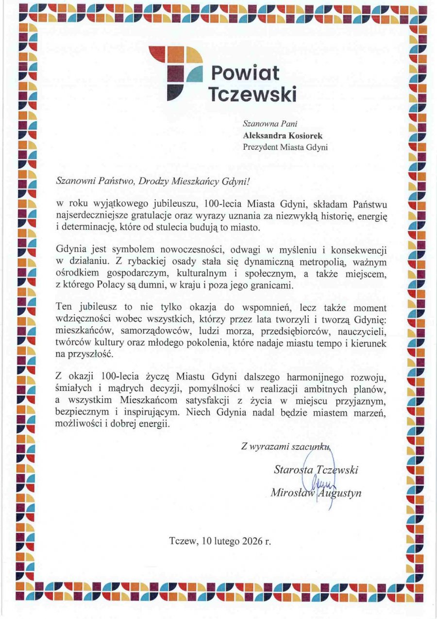  Kto złożył życzenia Gdyni?