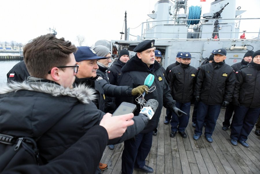 Wyjście ORP Wodnik w rejs na Zatokę Perską // fot. kmdr por. Wojciech Mundt