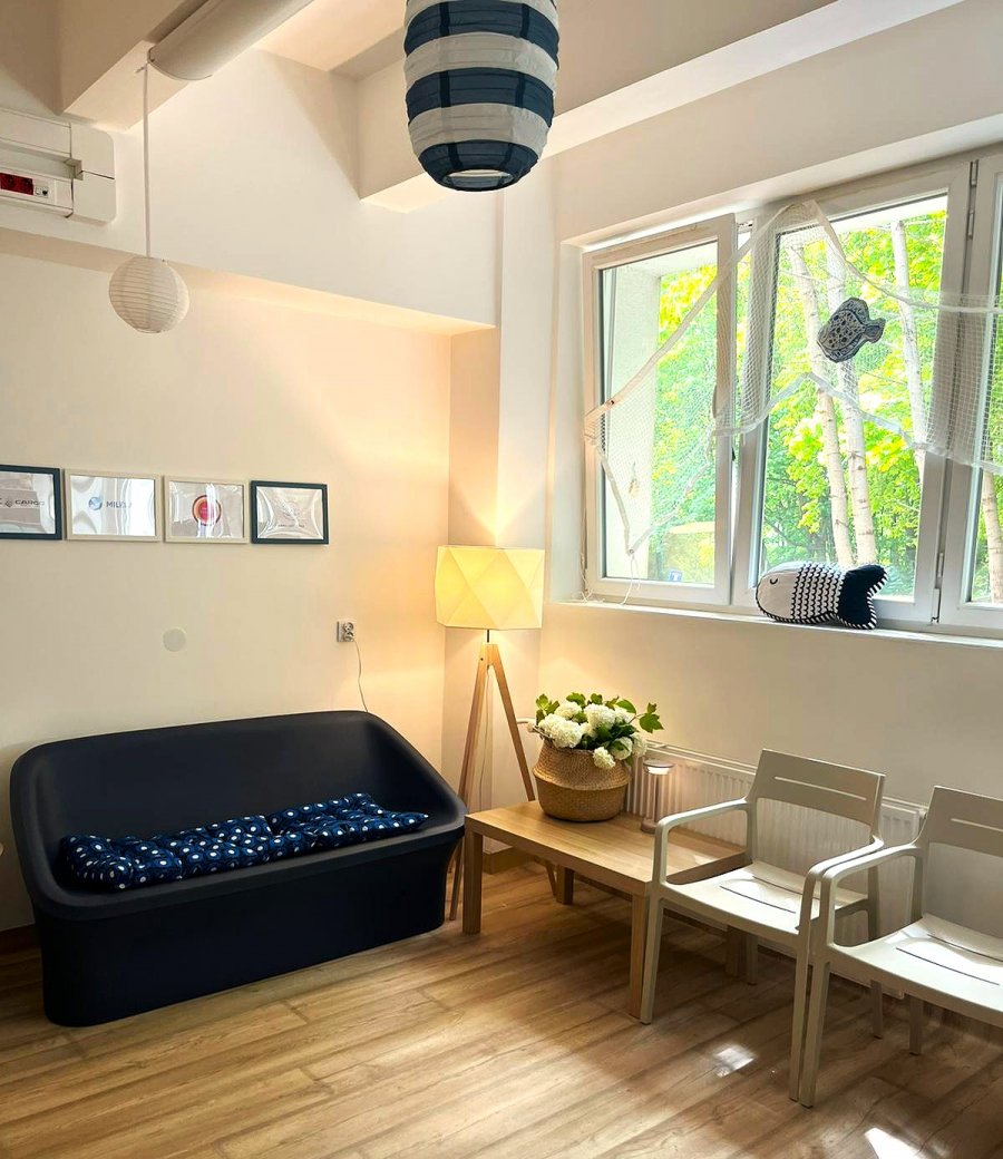 Sala z wygodną kanapą