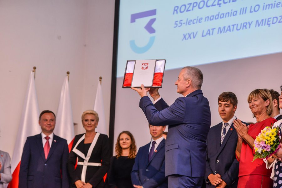 Uroczystości w III LO w Gdyni i wizyta pary prezydenckiej, fot. Przemysław Świderski