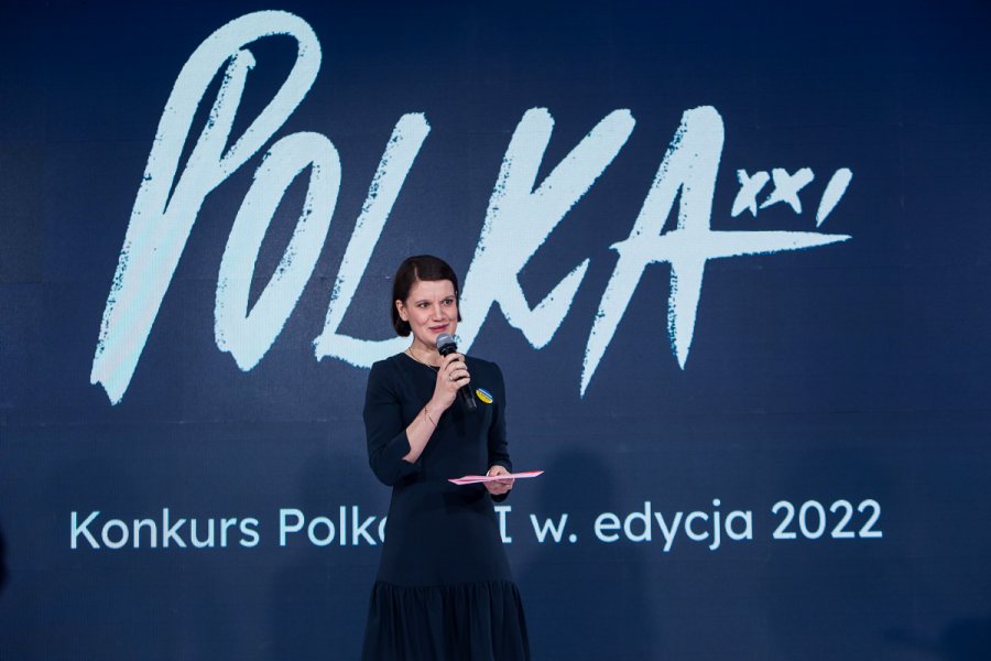 Wiceprezydent Gdyni Katarzyna Gruszecka-Spychała podczas gali wręczenia nagród w konkursie „Polka XXI wieku” // fot. materiały Fundacji Projekt PL