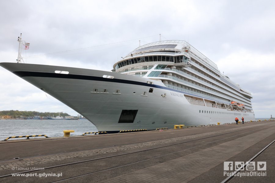 Viking Sea cumuje w Gdyni / fot. Tadeusz Urbaniak Port Gdynia