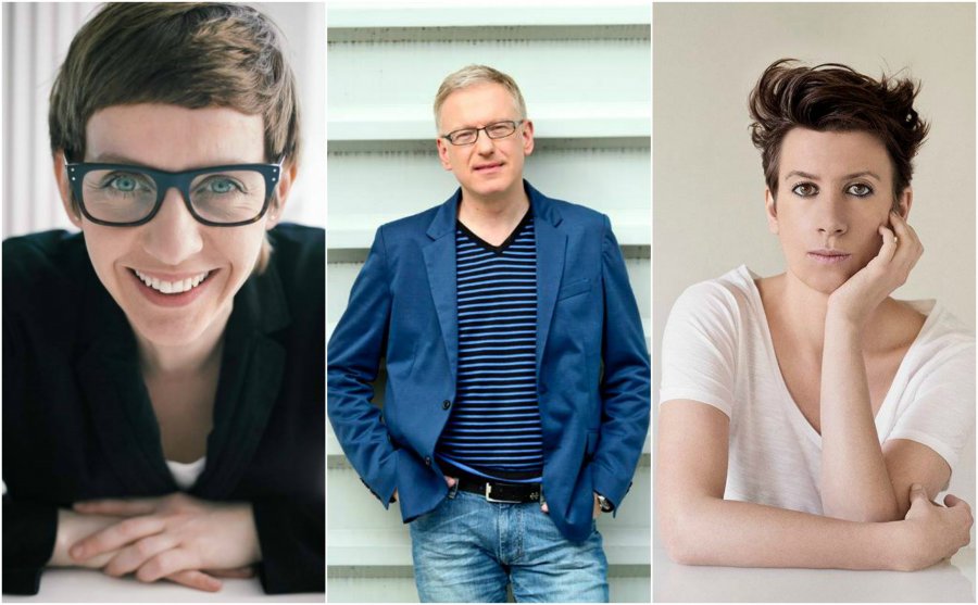 Magdalena Grzebałkowska, Mariusz Szczygieł, Justyna Kopińska - goście festiwalu // fot. Facebook