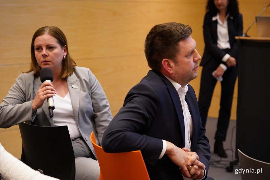 Na zdjęciu prezydent Aleksandra Kosiorek i wiceprezydent Maciej Zielonka