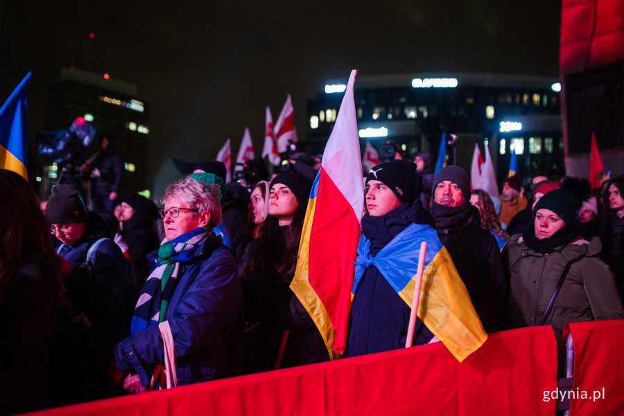 Wiec solidarności z Ukrainą. Fot. Karol Stańczak