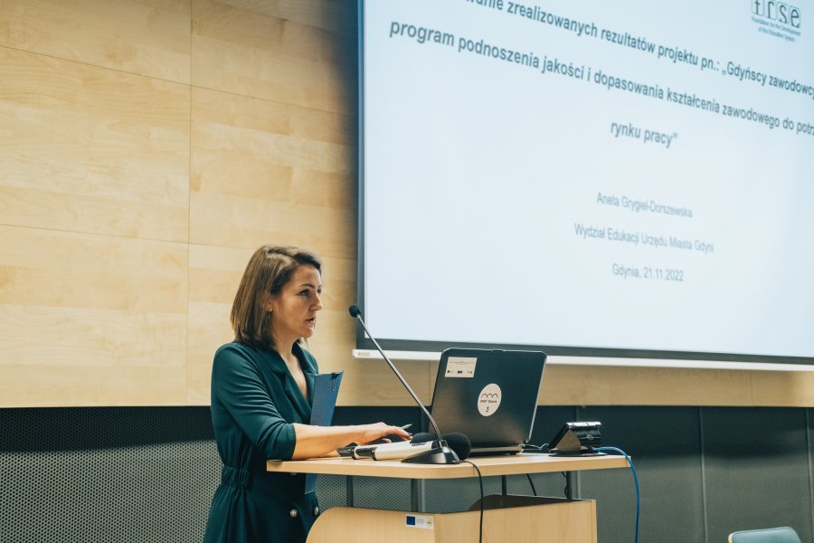 Aneta Grygiel-Dorszewska, zastępca naczelnika Wydziału Edukacji podczas konferencji