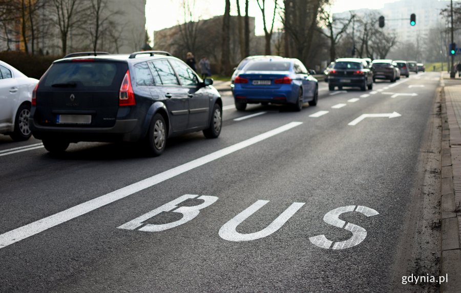 Nowy buspas na ulicy Rolniczej, fot. Kamil Złoch