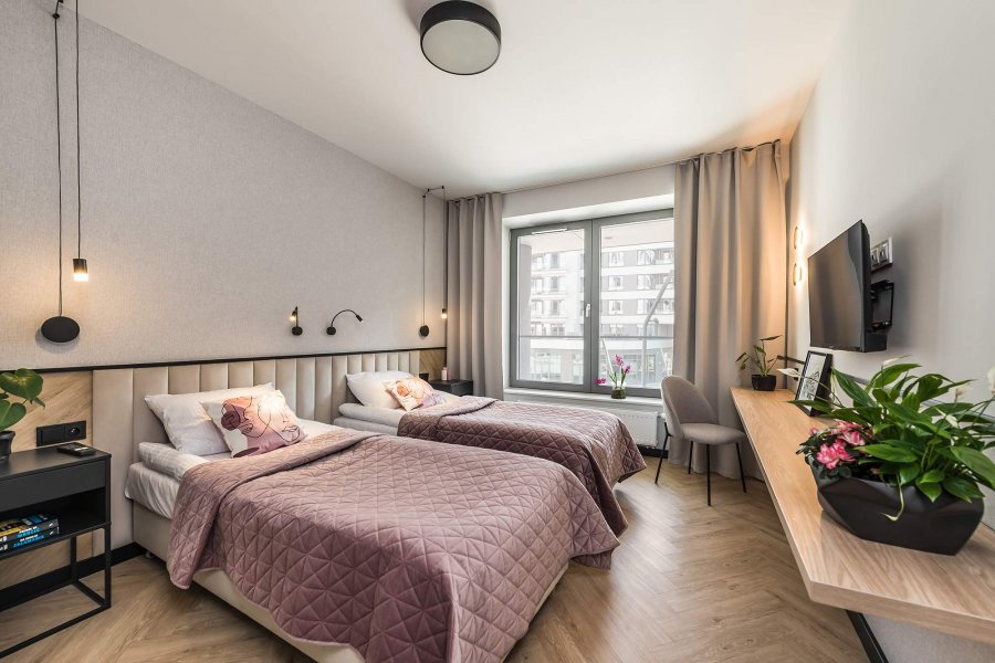 Sypialnia w Apartamencie Moje Miasto