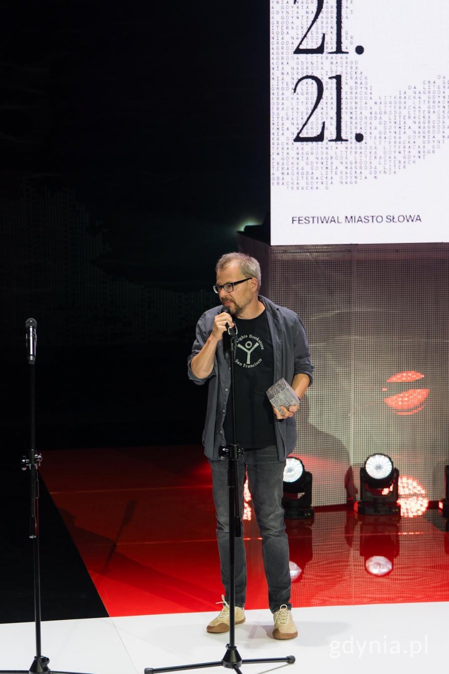 Piotr Paziński, laureat w kategorii esej (fot. Paweł Budziński)