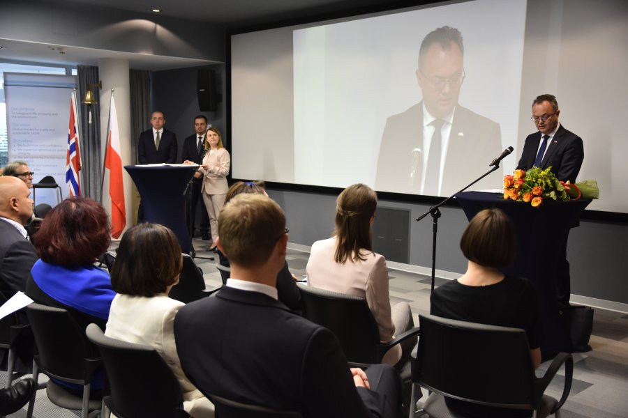 Uroczystość zakończenia misji konsularnej i przejęcia obowiązków odbyła się 9 maja w siedzibie norweskiej firmy DNV GL w Gdyni . Na zdjęciu: Olav Myklebust, ambasador Królestwa Norwegii // fot. Sławomir Okoń