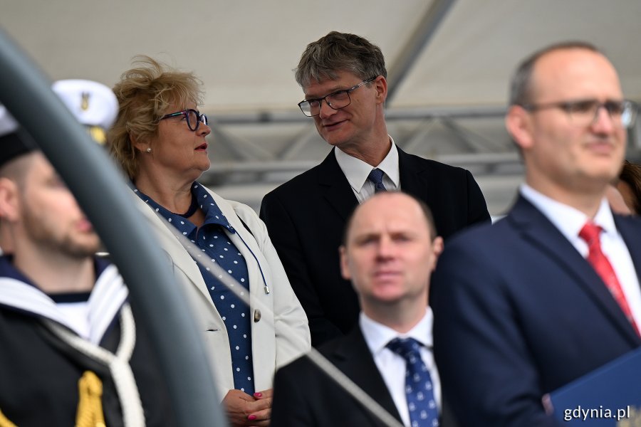 Na zdjęciu m.in.: poseł Rafał Siemaszko, wicewojewoda pomorski Emil Rojek, wiceprezydent Gdyni Rafał Geremek, radna Teresa Bysewska (fot. Michał Puszczewicz)