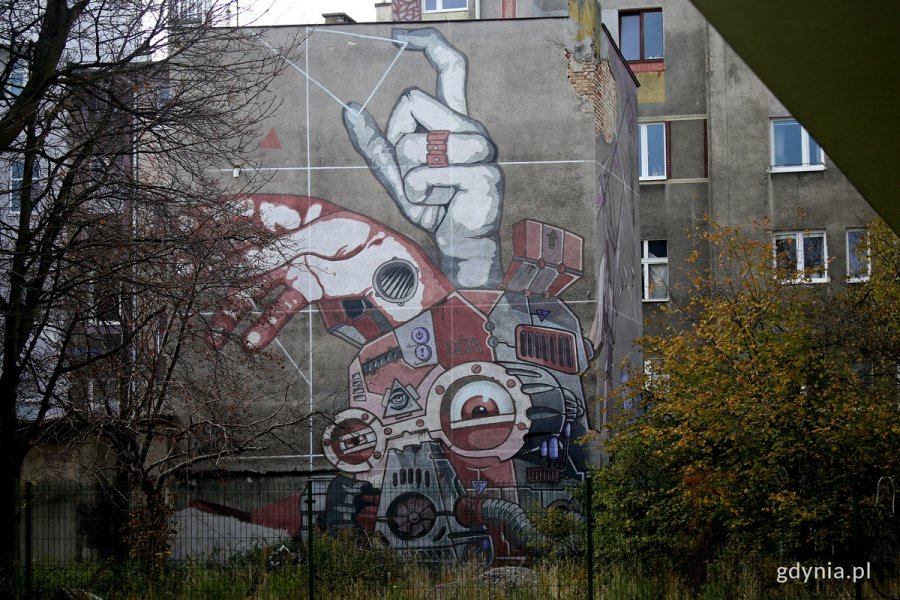 Futurystyczny mural #wGdyni