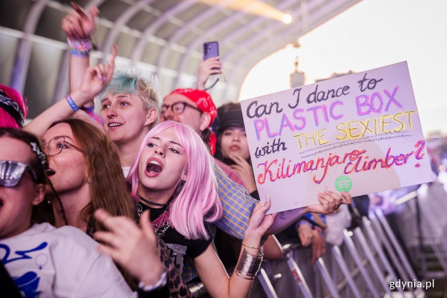 Uczestnicy festiwalu zgromadzeni pod sceną podczas koncertu Jade 