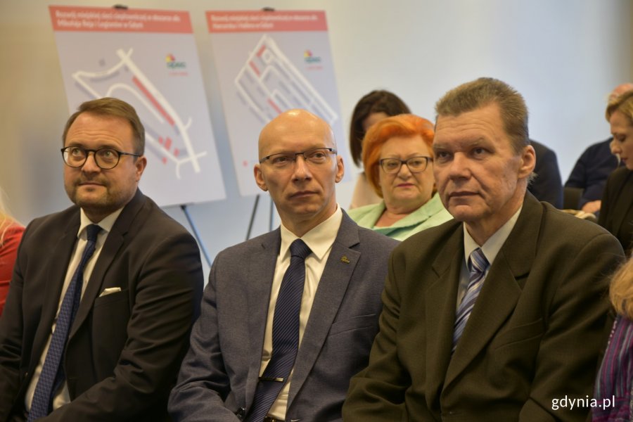 W spotkaniu wzięli udział: Marek Łucyk – wiceprezydent Gdyni ds. rozwoju, Piotr Surma – dyrektor rozwoju firmy OPEC oraz Marek Gorczyński – kierownik działu rozwoju PGE Energia Ciepła // fot. Magdalena Czernek