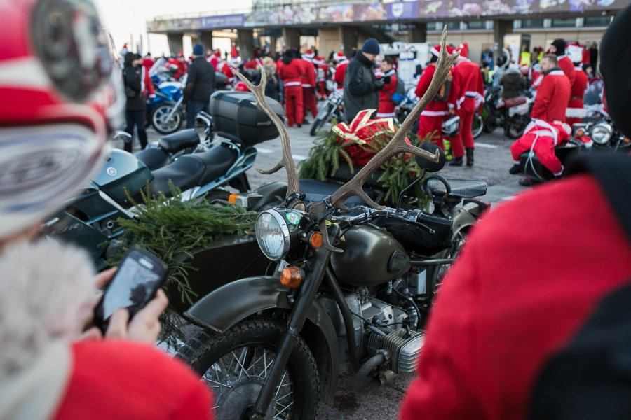 Mikołaje na motocyklach w Gdyni, fot. Karol Stańczak