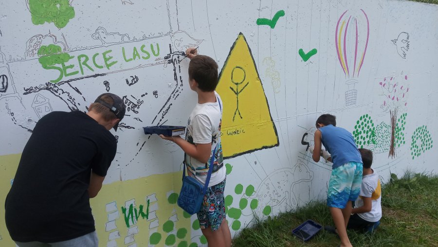 Mural na tyłach budynku Chwarznieńska 36 // fot. Karolina Misztal-Świderska