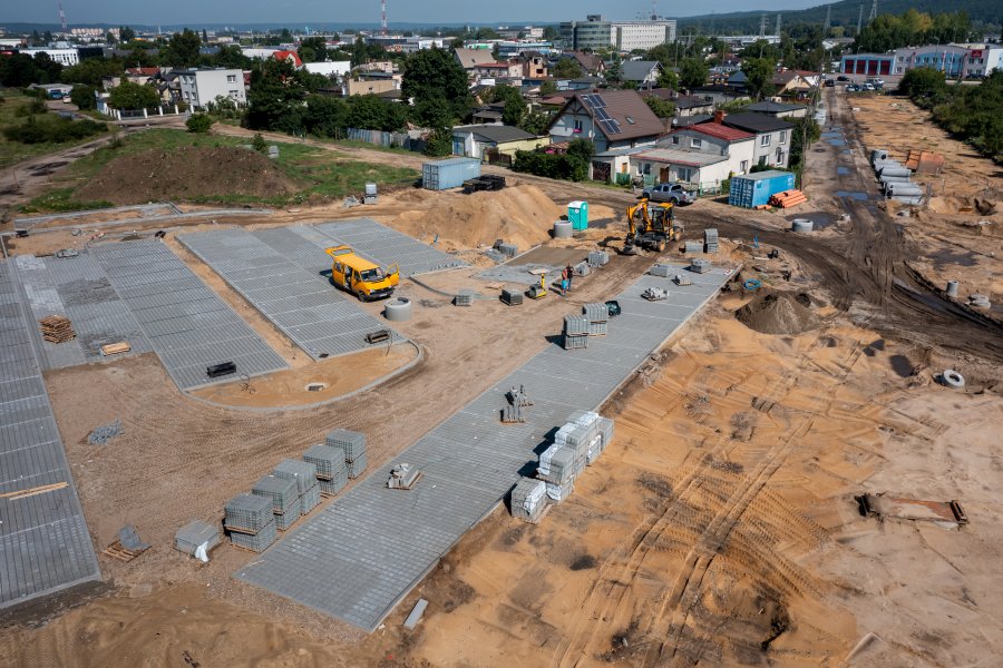 Przebudowa osiedla Meksyk na Chyloni. 28 lipca 2021 // fot. Laboratorium Innowacji Społecznych 